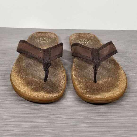 UGG Seaside Flip Flop, Chestnut, Mens Size 11 M / 44.5 - Picture 2 of 10